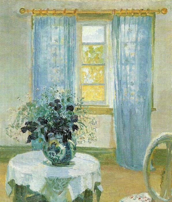 Anna Ancher interior med klematis